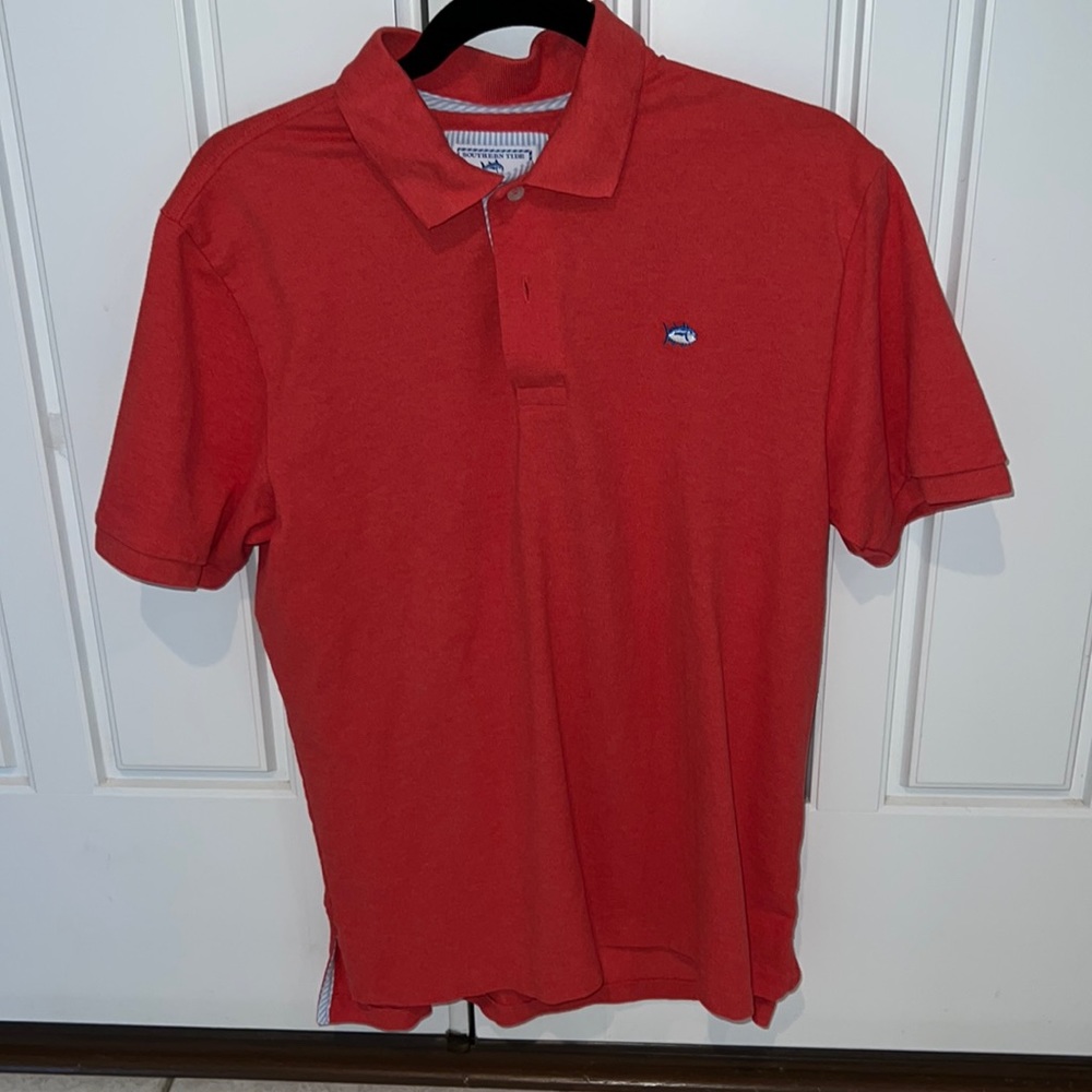 Southern Tide Men's Orange Size M Polo Shirt